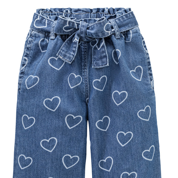 Jonas Nielsen Mädchen Jeans mit Herzen allover