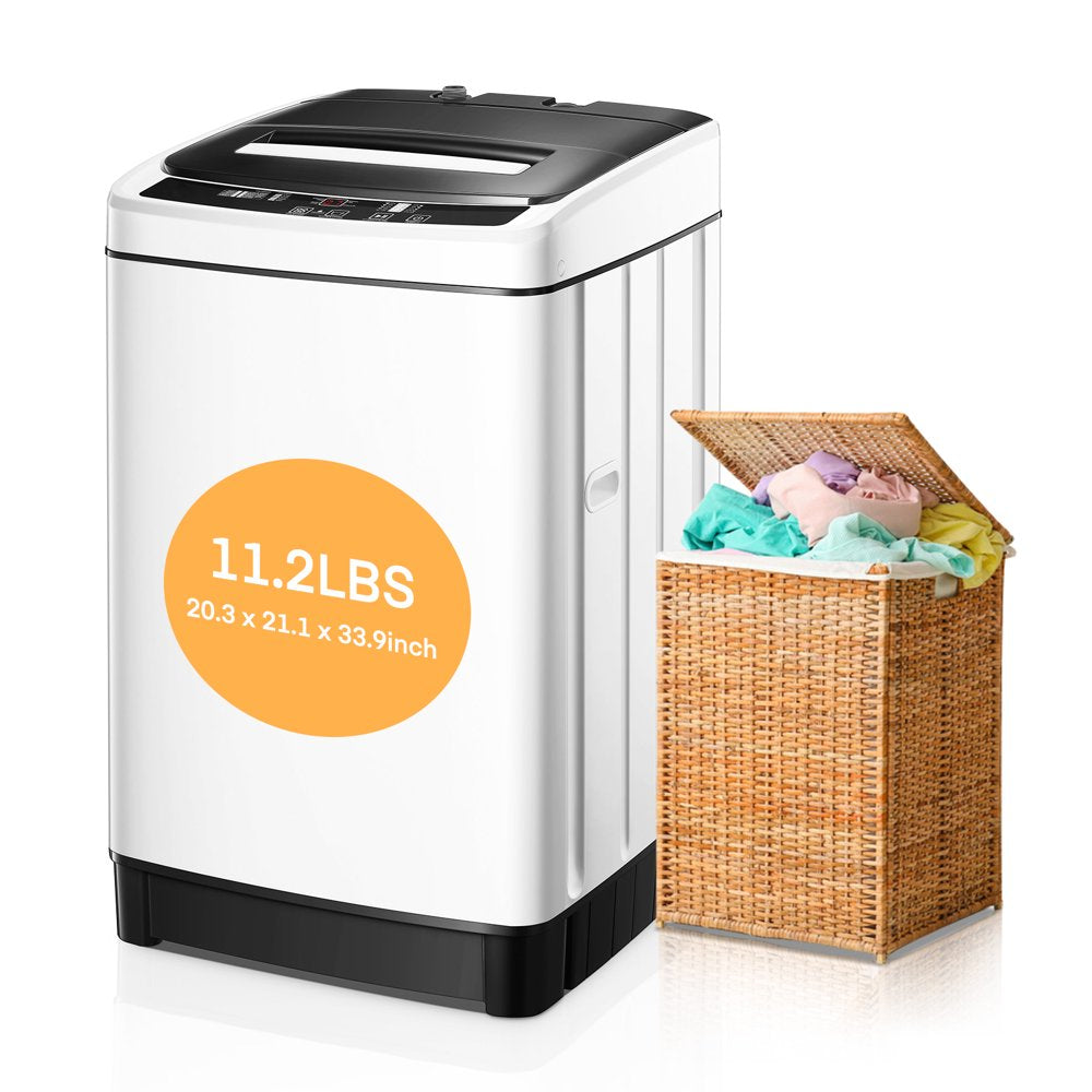 AICOOK Portable Washing Machine, 1.54 Cu.Ft Full-Automatic Washing Machine and Dryer with 8 Washing Programs