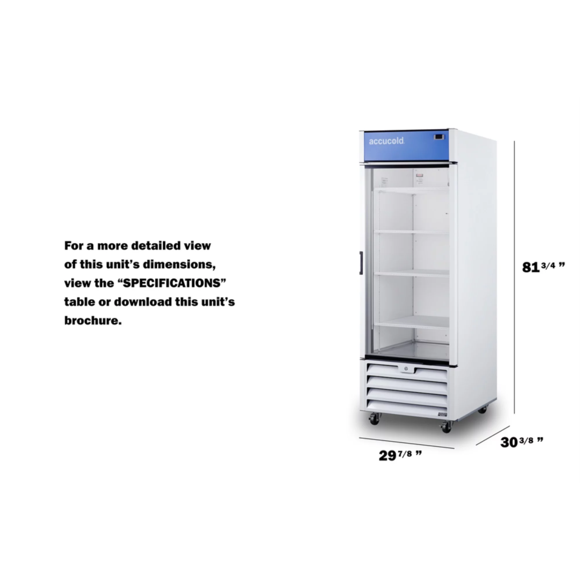 Full-sized glass door commercial beverage center