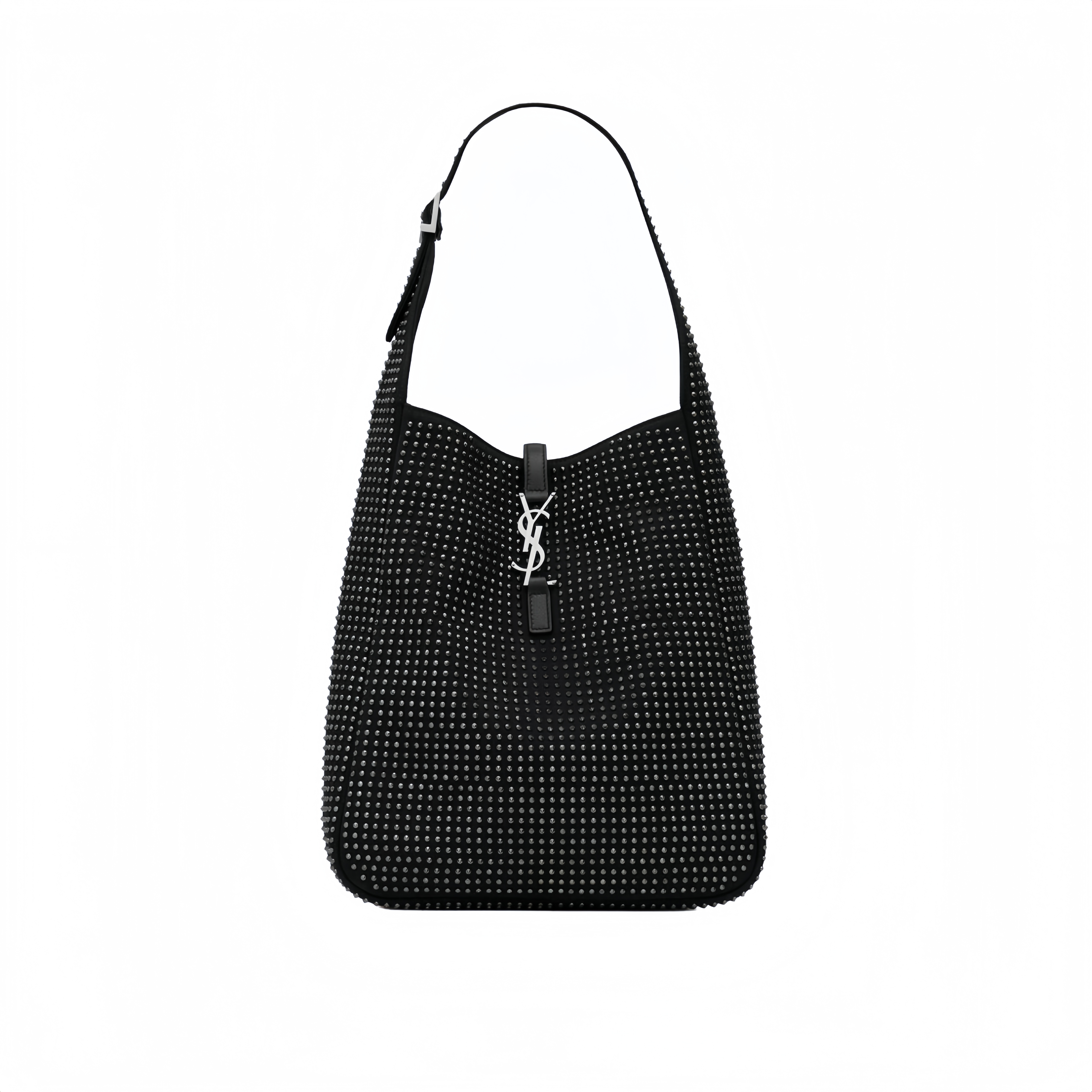 Saint Laurent Le 5 A 7 Supple Hobo Bag Black 27Cm