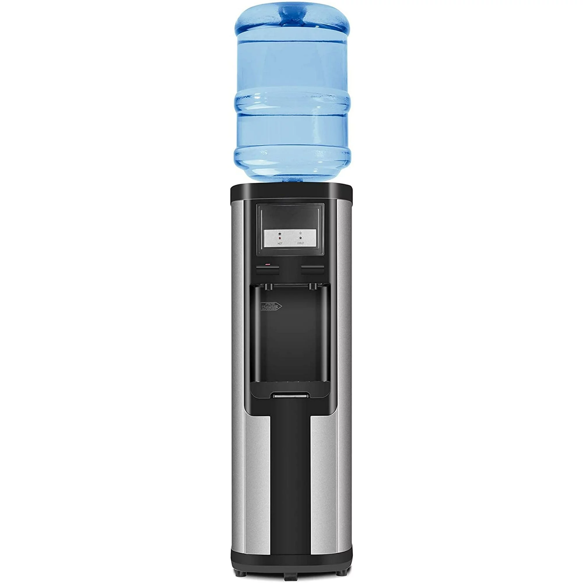 Water Cooler Dispenser for Top Loading 5 Gallon Water Cooler Dispensers,Perfect for Home Office School, Stainless Steel ETL Listed No Noise Quiet, Black