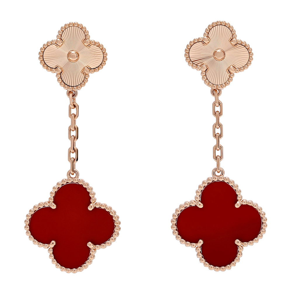 Van Cleef & Arpels Magic Alhambra 2 Motifs Earrings 18K Rose Gold VCARP7RQ00
