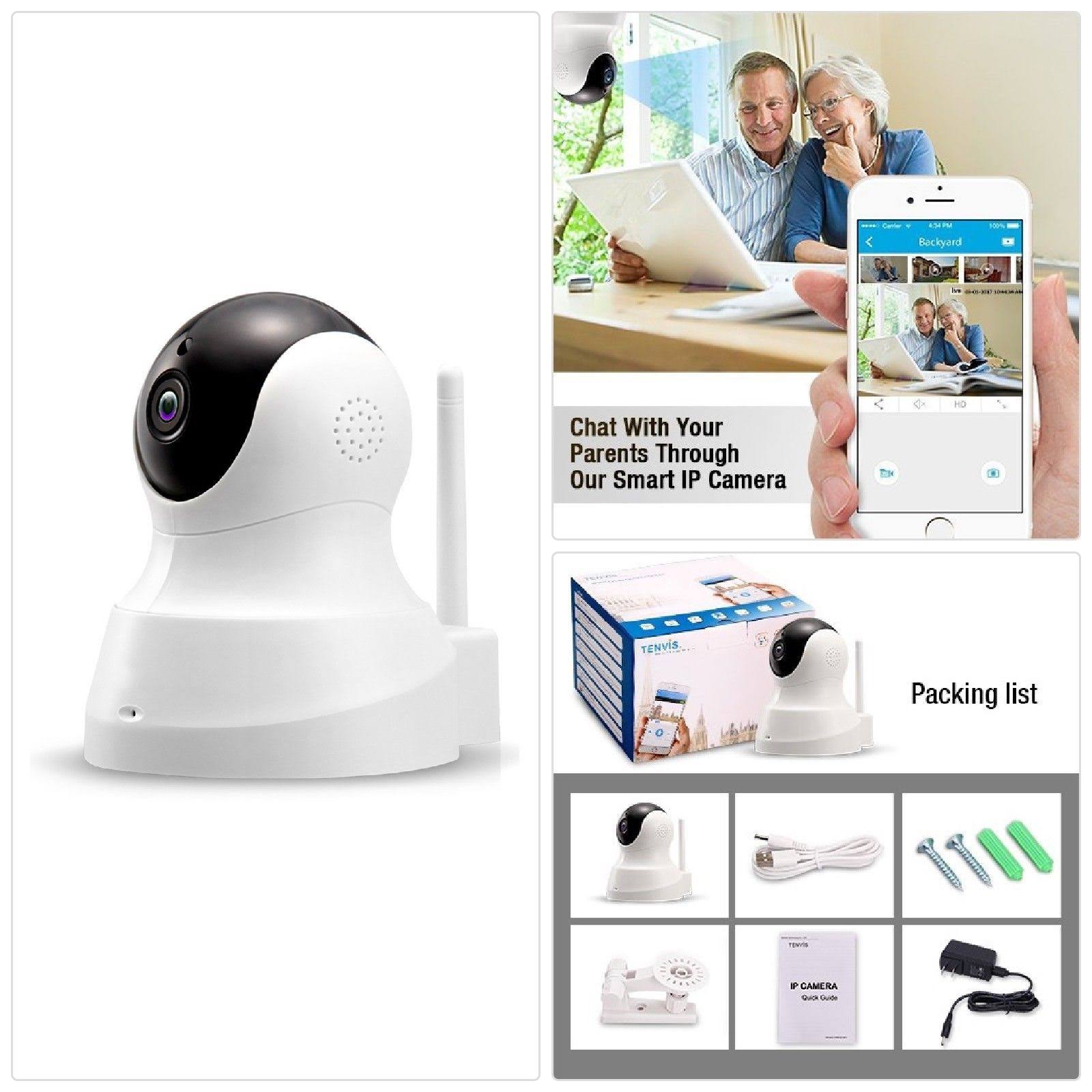 Tenvis HD IP Camera - Wireless IP Camera with Two-Way Audio, Night Vision Camera