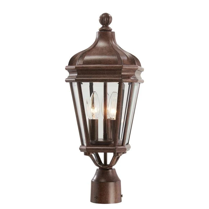 Minka Lavery Harrison 3 Light Post Mount - Black - 8696-66
