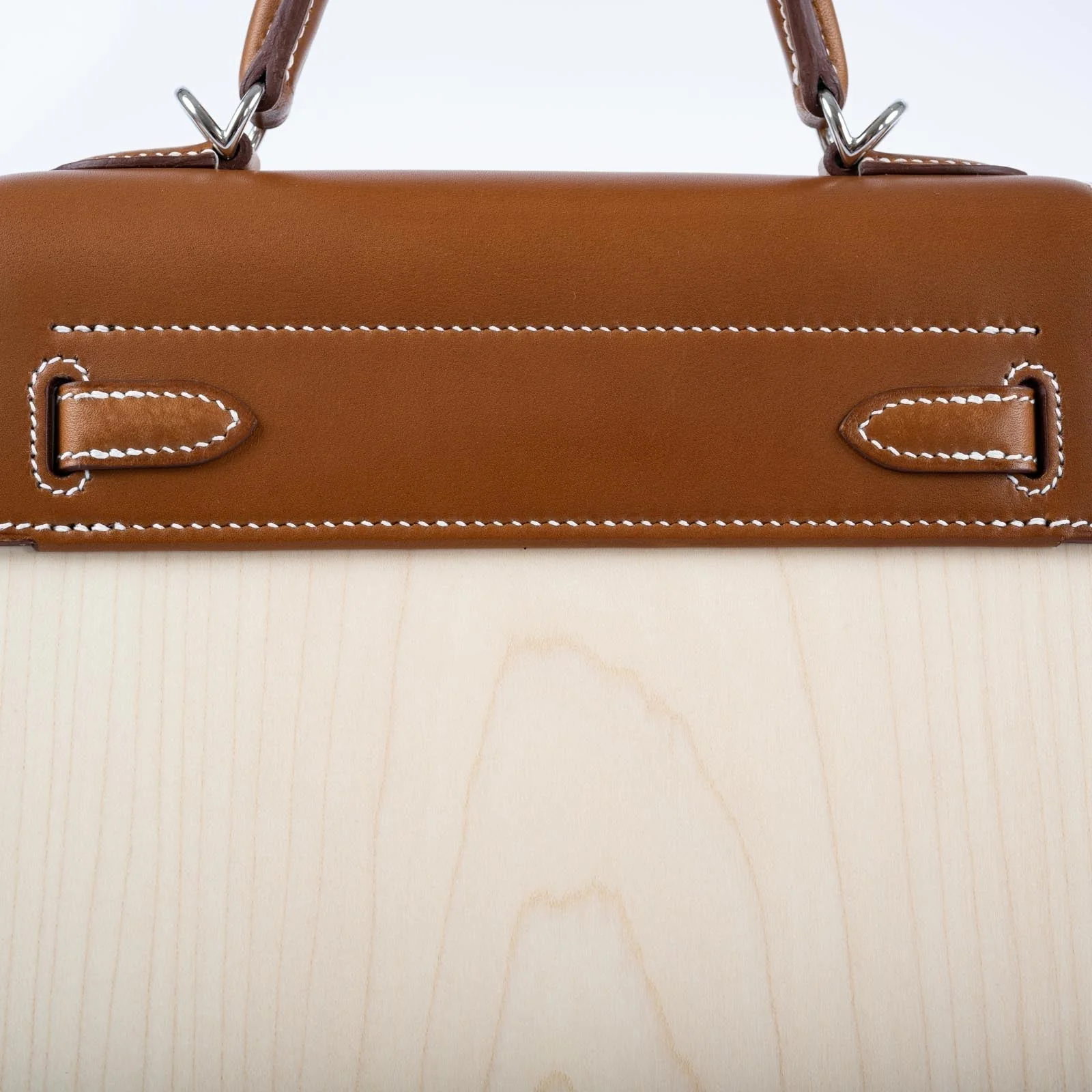 Hermès Kelly Picnic Kellywood Perspective Cavalière Wood Barenia Palladium Hardware