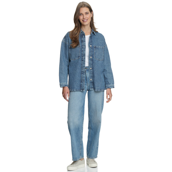 Gina Damen Overshirt in Denim-Optik