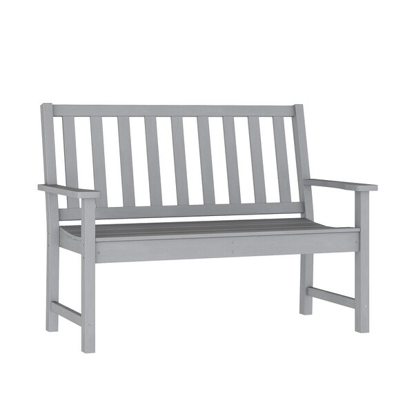 All Weather Heavy Duty Commercial Recycled HDPE Bench with Curved Seat