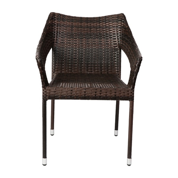 All Weather Commercial Grade PE Rattan Stacking Patio Chairs