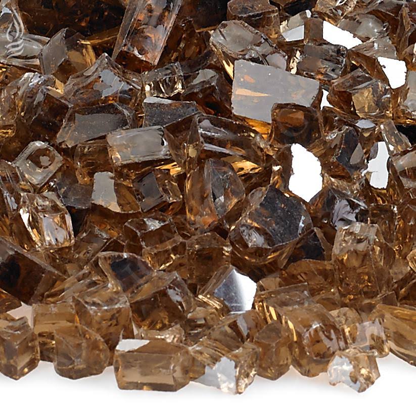 American Fire Glass 1/2x22 Copper Reflective Fire Glass 10 lb Jar