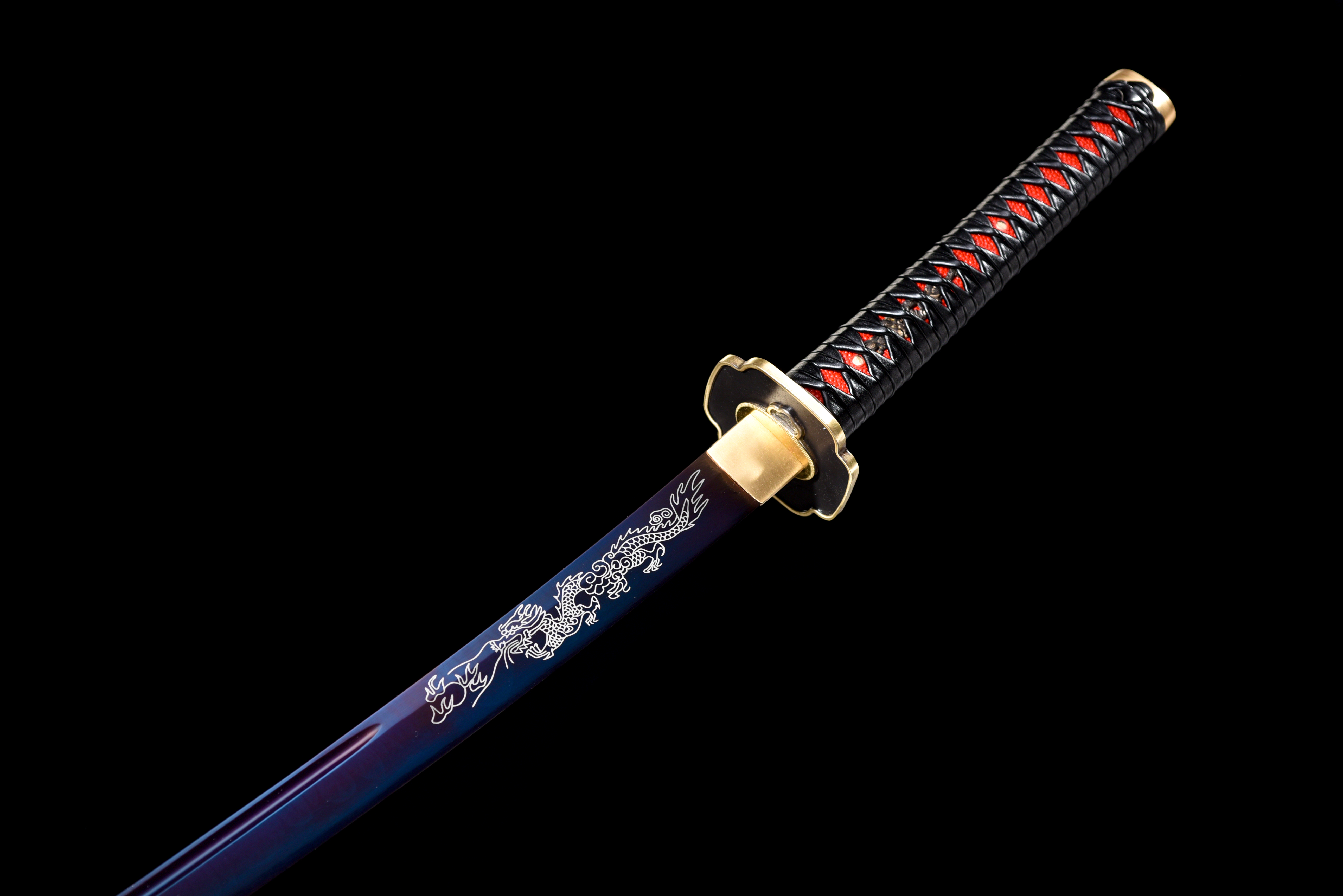 Purple Dragon Katana – High Manganese Steel, Full Tang