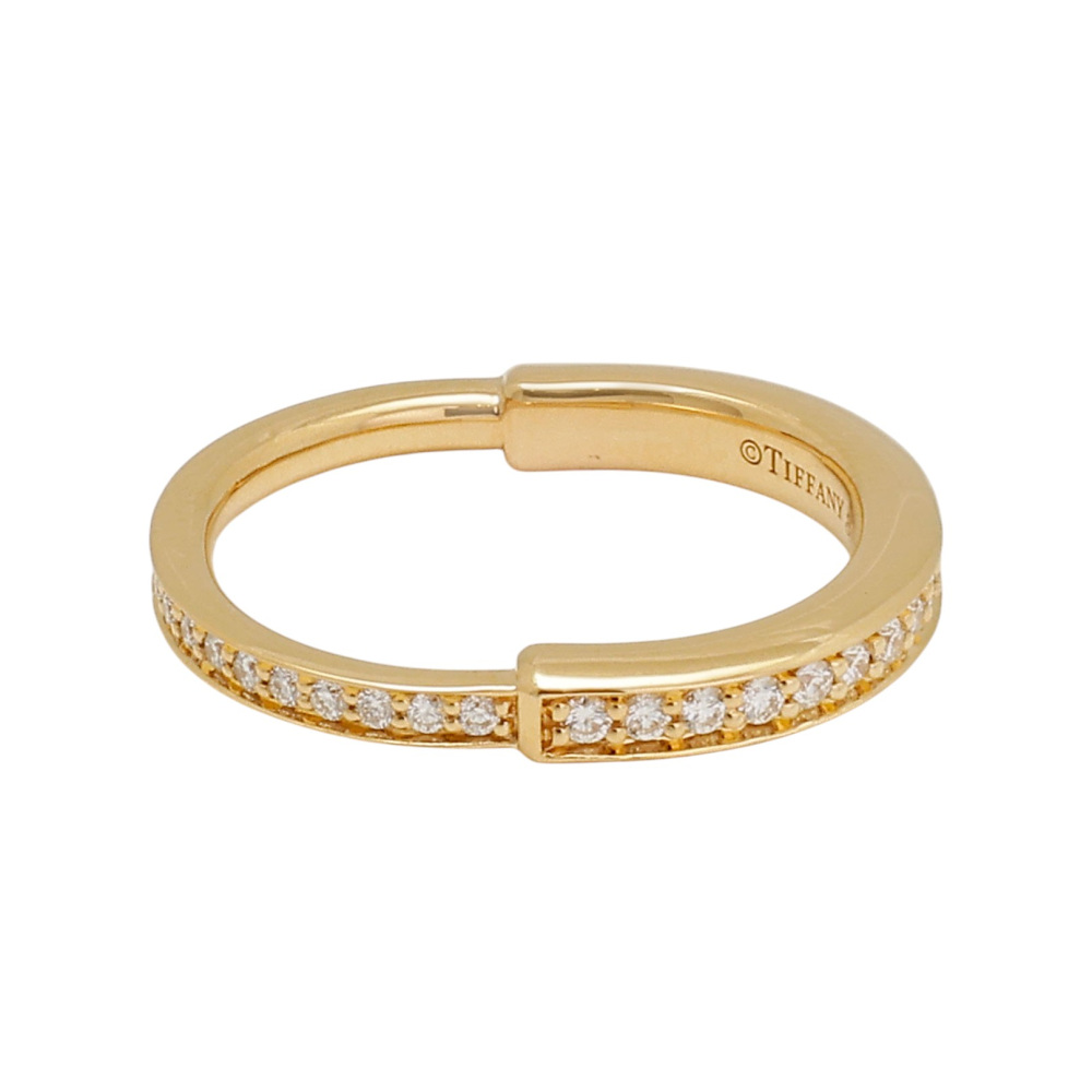 Tiffany & Co. Lock Ring 18K Yellow Gold Diamond 72343700