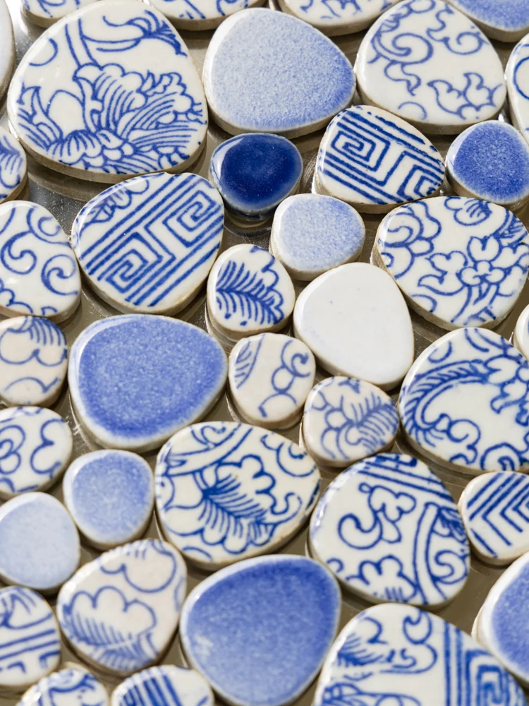DZ019 - Dutch Original! Rhino Gallery Blue and White Porcelain Art Space-enlarging Decorative Painting