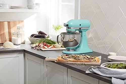 5 Quart Tilt Head Stand Mixer with Pouring Shield, Aqua Sky