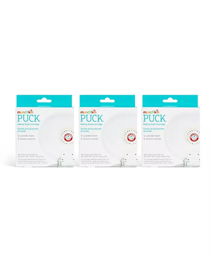 Munchkin Arm and Hammer Puck Baking Soda Cartridge, Lavender, 3 Pack