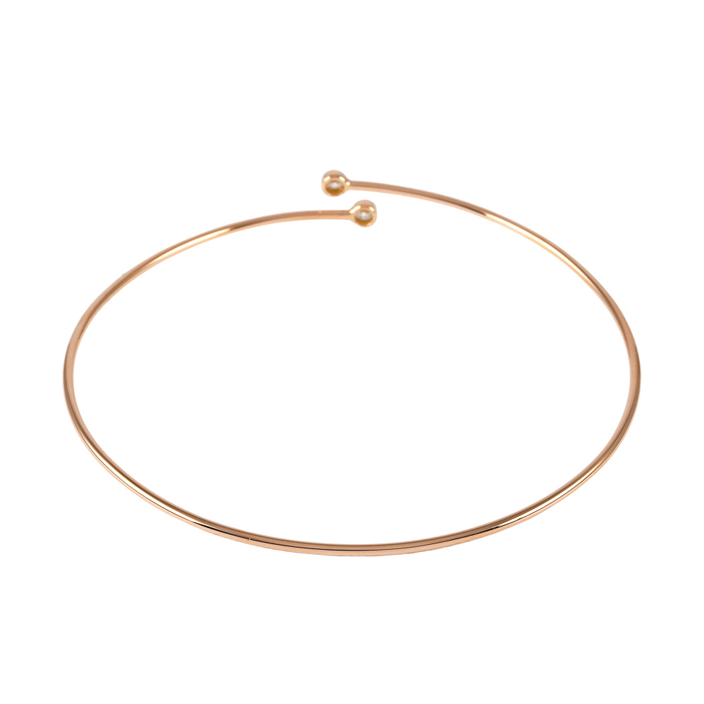 Tiffany & Co. Elsa Peretti Diamond Hoop Single Row Bangle Bracelet 18K Rose Gold 60152215