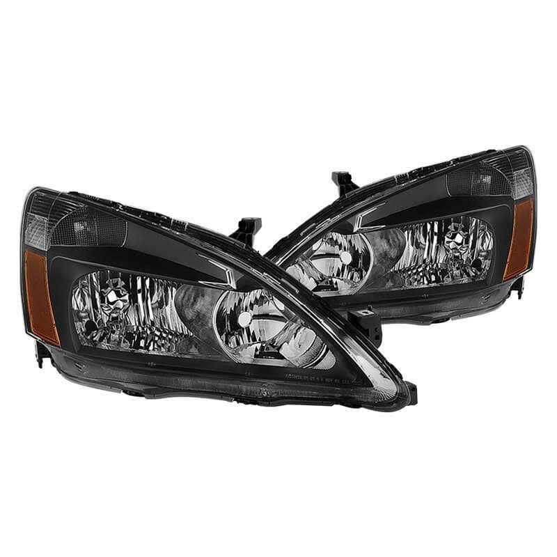 Spyder Auto Honda Accord 03-07 Amber Crystal Headlights - Black 5014351