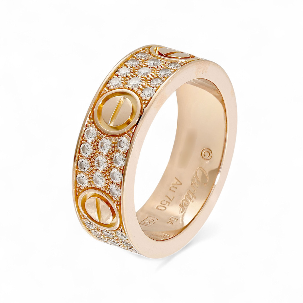 Cartier Love Ring 18K Rose Gold Diamond B4087600