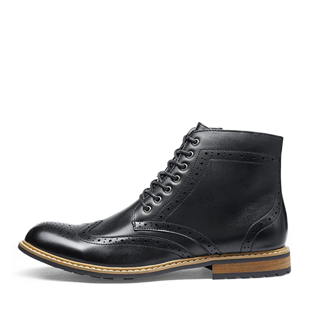 Men's Classic Wingtip Zipper Ankle Boots