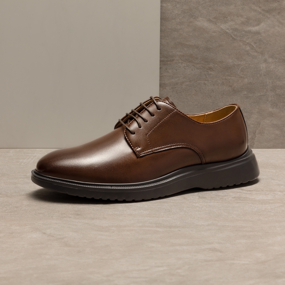 [MaxFlex Ease Polish] Men's Plain-Toe Lightweight Oxford Shoes