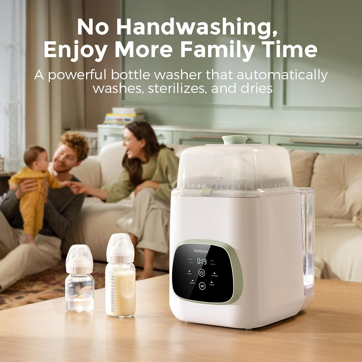KleanPal Pro Baby Bottle Washer, Sterilizer & Dryer - All-in-One Cleaning Machine for Bottles, Pump Parts & Baby Essentials - Time-Saving & Effortless Care