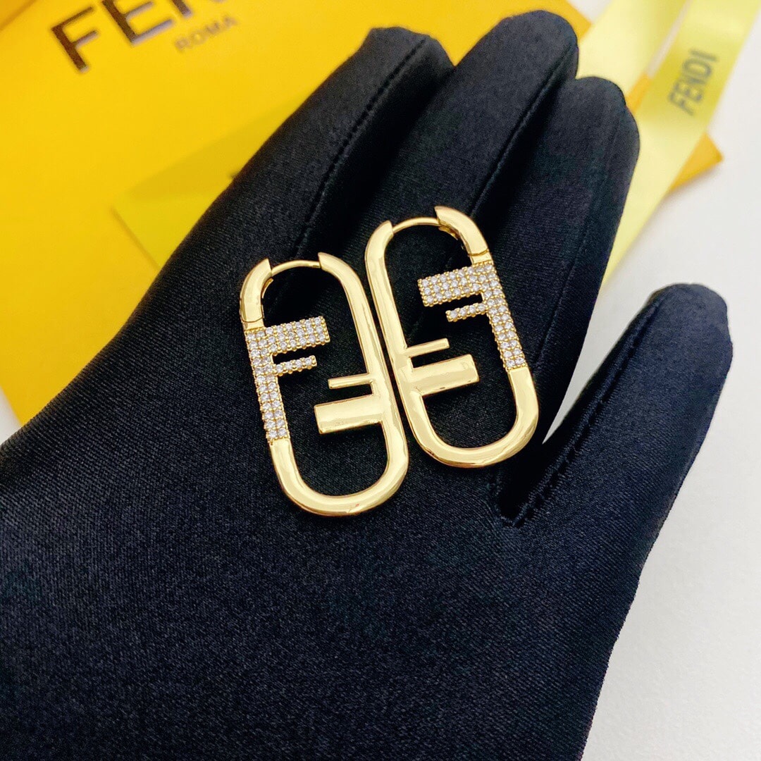 Fendi O’Lock Single Gold Earring