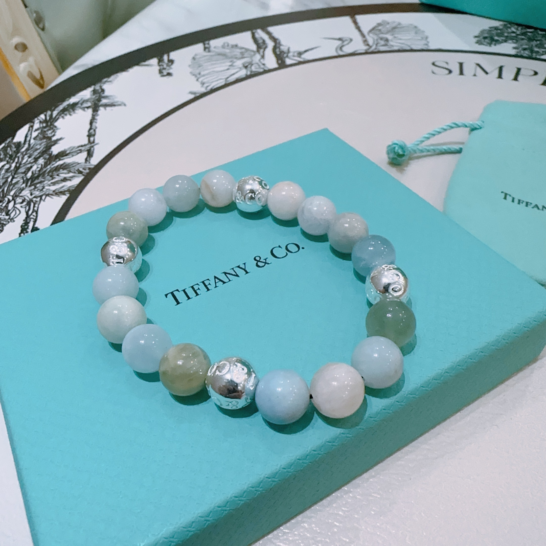 Tiffany bracelet multi-element agate silver style bracelet for men and women - cnluxepick