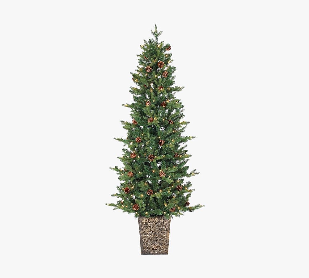 Lit Faux Potted Natural Cut Georgia Pine Tree  sgtnighsdesigns