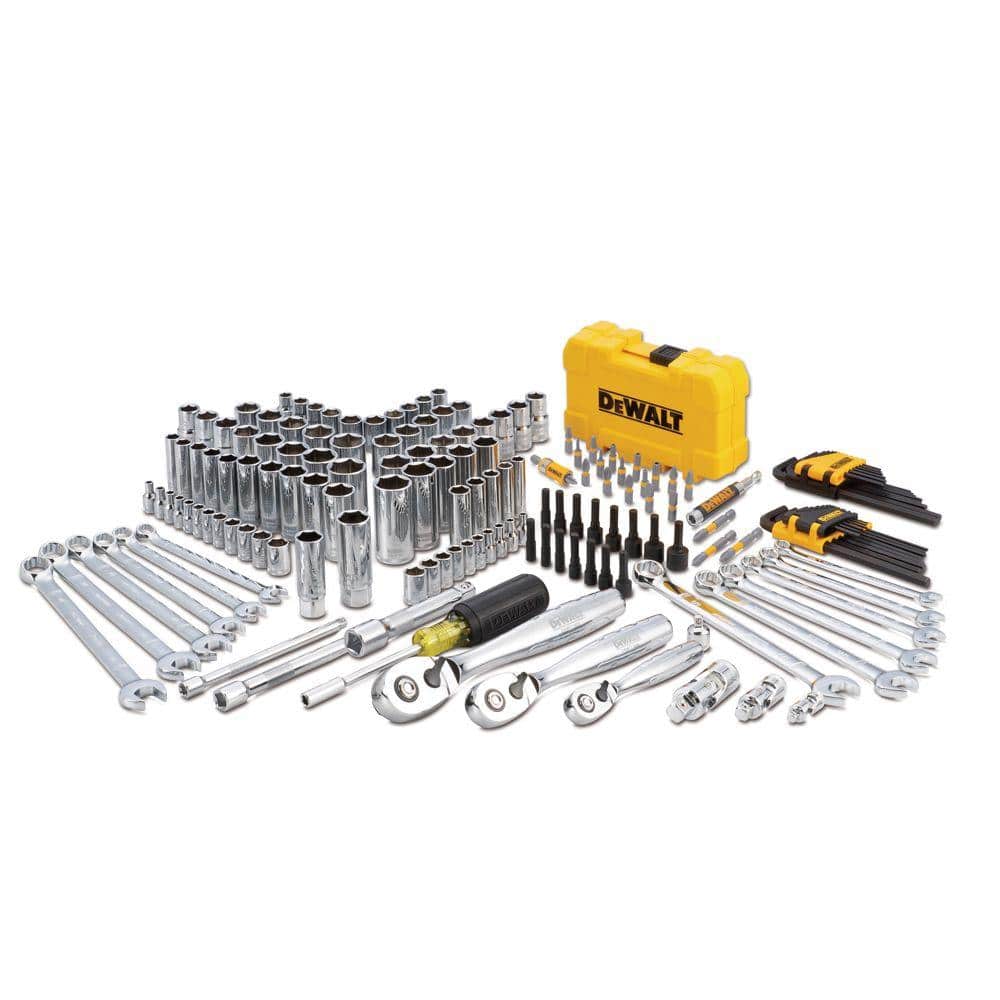 DEWALT 1/4 in., 3/8 in. and 1?2 in. Drive Polished Chrome Mechanics Tool Set (168-Piece) DWMT73803