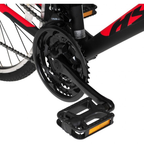 700c Men’s SpinFit Hybrid Bike, Black/Red