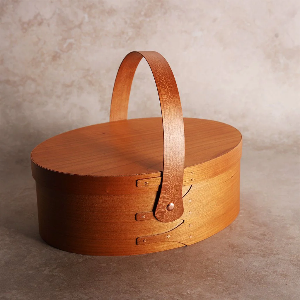 Oval Wood Shaker Box with Handle