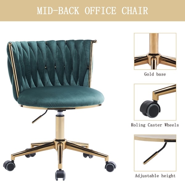 Office Desk Chair,Upholstered Home Office Desk Chairs with Adjustable Swivel Wheels
