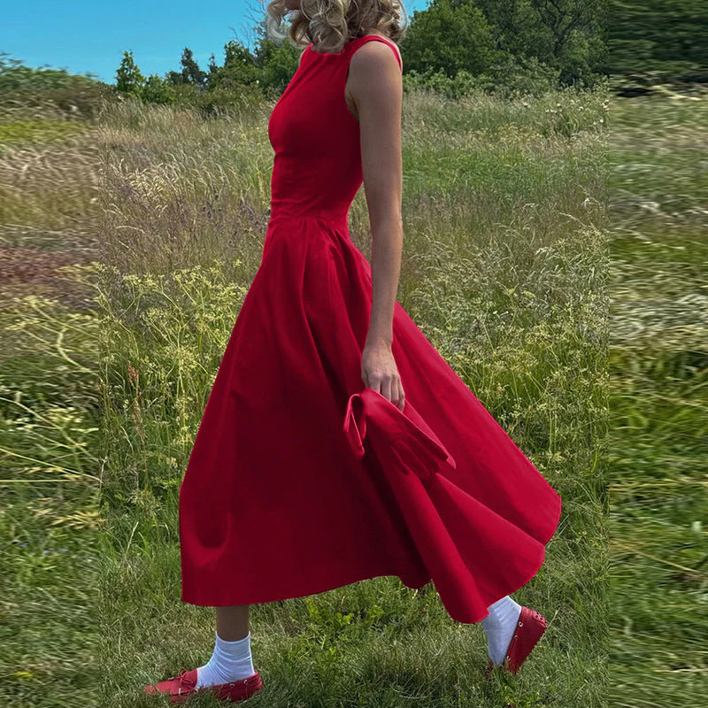 Elegant Backless Midi DressClistos