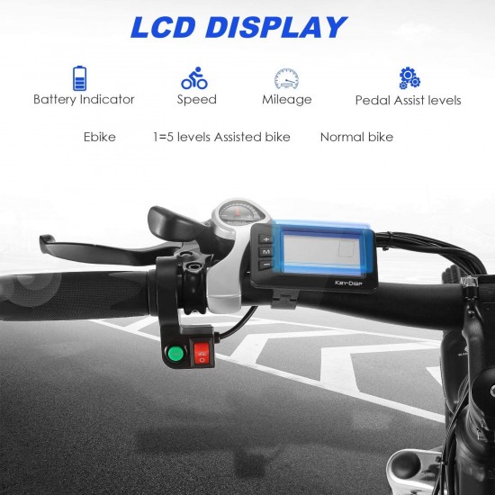Electric Bike, 48V 500W/350W Ebike 27.5″ Electric Mountain Bike/Electric Commuter Bike with Removable 48V 10Ah Removable Battery, LCD Display and 21 Speed Gears