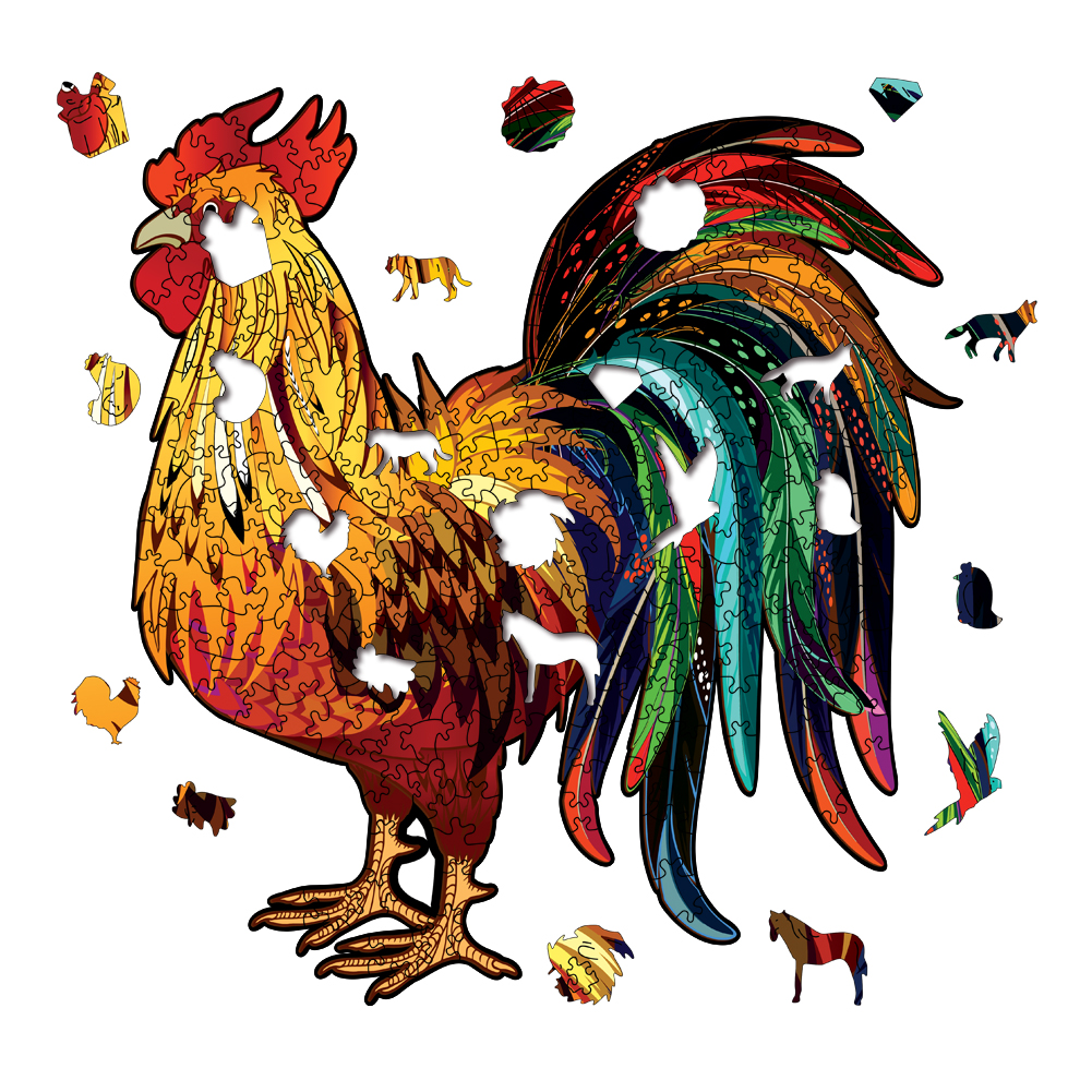 Animal Wooden Puzzle-Lovely chicken