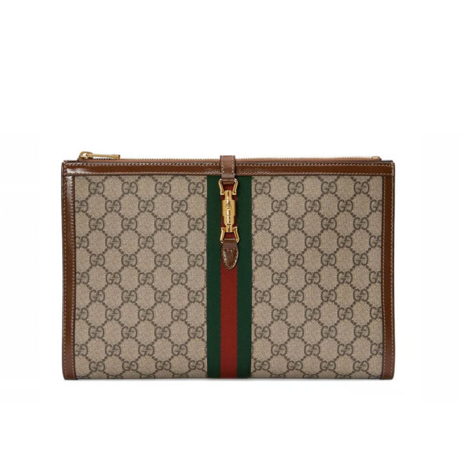 Gucci Jackie GG Coated Canvas Jackie 1961 Pouch Clutch Bag  30.5cm