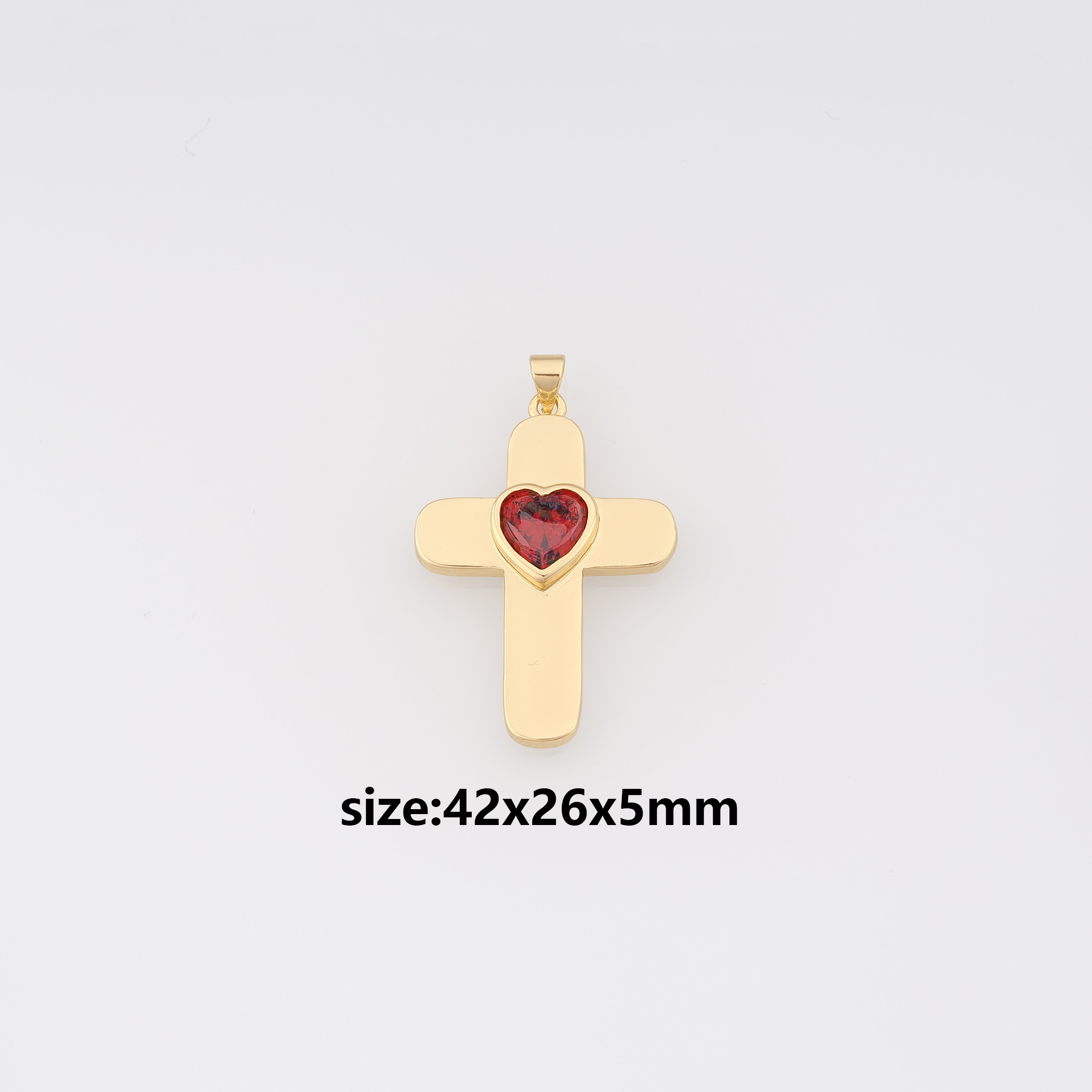 18K Gold Filled Cross Pendant,CZ Micro Pave Cross Charm Earrings Necklace for DIY Jewelry Making Supply