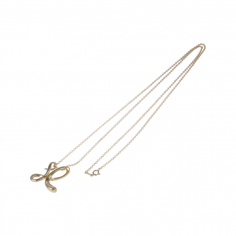 Tiffany & Co. Elsa Peretti Initial H Necklace 18K Yellow Gold