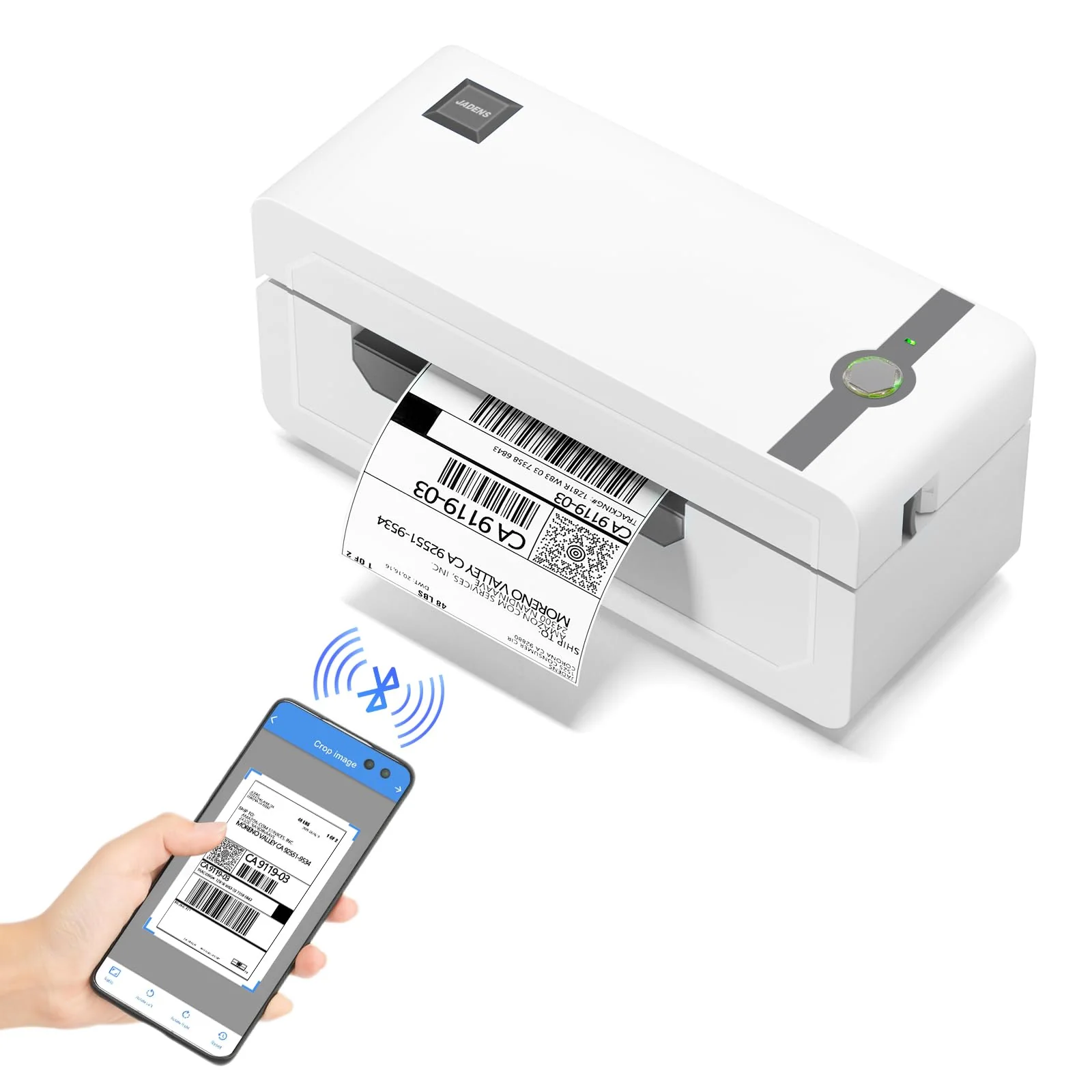 JADENS Bluetooth Thermal 4x6 Shipping Label Printer