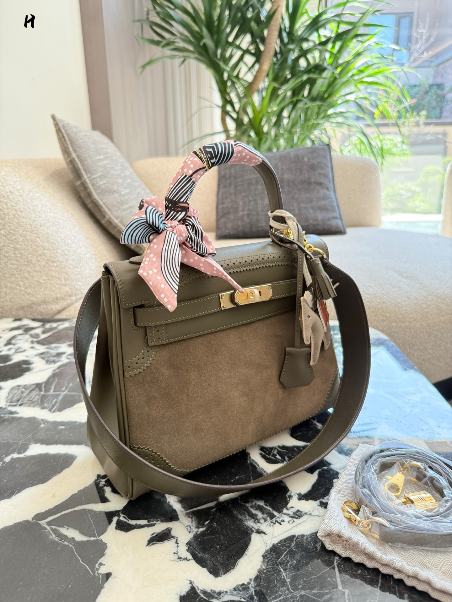 Hermès Kelly Lace Suede Bag - cnluxepick