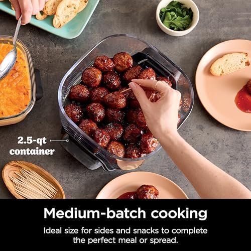 5-in-1 Glass Air Fryer | 450°F, Nontoxic, 4QT & 6-Cup Containers & Lids | Microwave, Freezer, Dishwasher Safe | Air Fry, Bake, Recrisp, Keep Warm | Brit. Racing Green