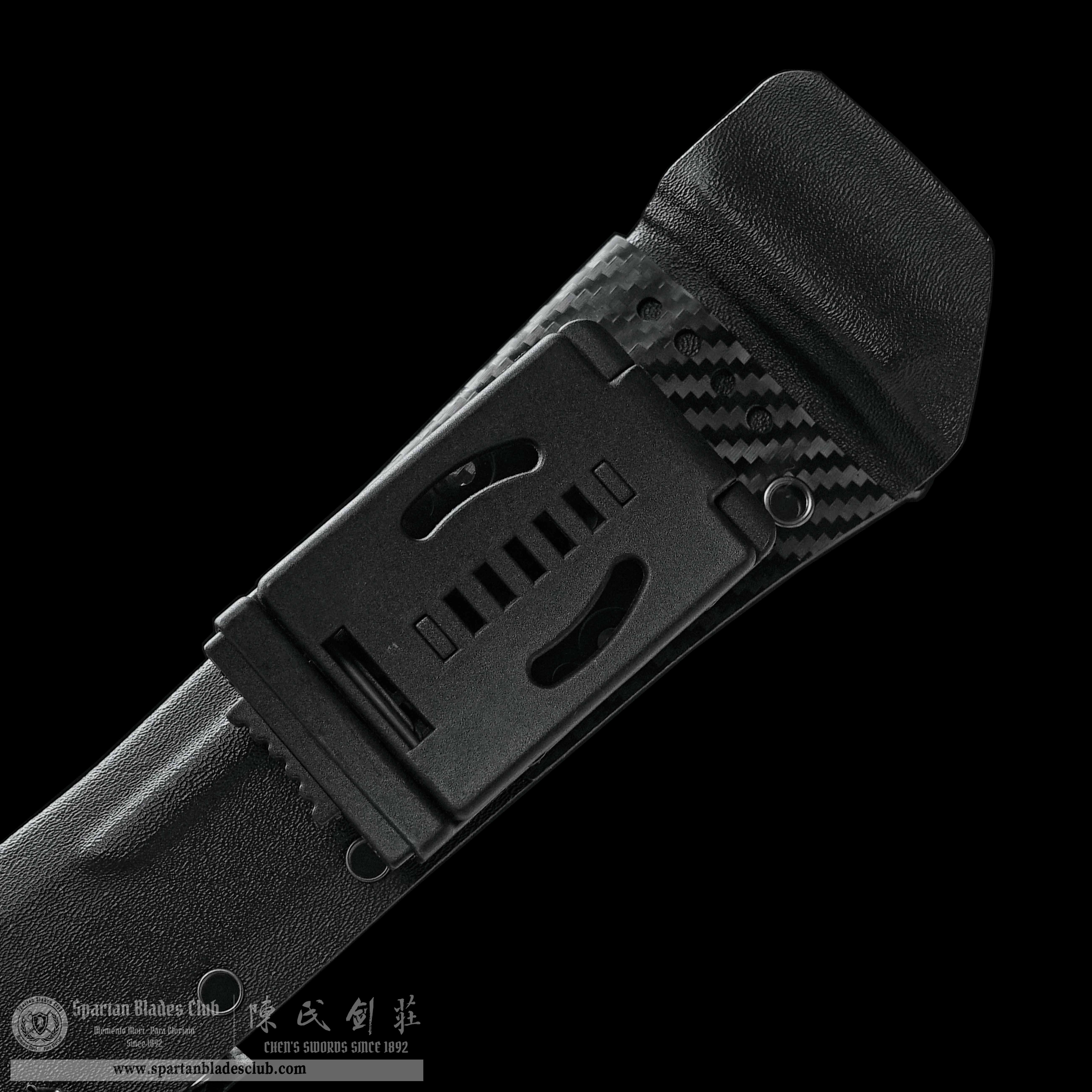 HR03 | Night Hunter | Tactical Sword | DC53 Steel | DLC Two-Tone Gray & Black Coating | Tactical Fixed Blade (Clip Point) | 59–60 HRC | Black | Full Tang | Battle-ready | Spartan Blades Club (陳氏劍莊 CHEN'S SWORDS 1892) - Spartan Blades Club - 陳氏劍莊1892