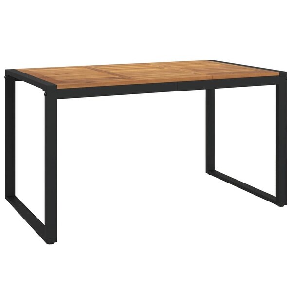 vidaXL Patio Table with Ushaped Legs multisize Solid Wood Acacia (Table Only)