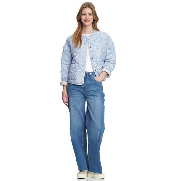Gina Damen Steppjacke mit Paisley-Muster