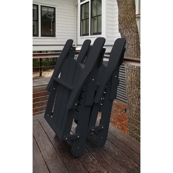 Leisure Line Recycled Plastic Folding Adirondack Chair