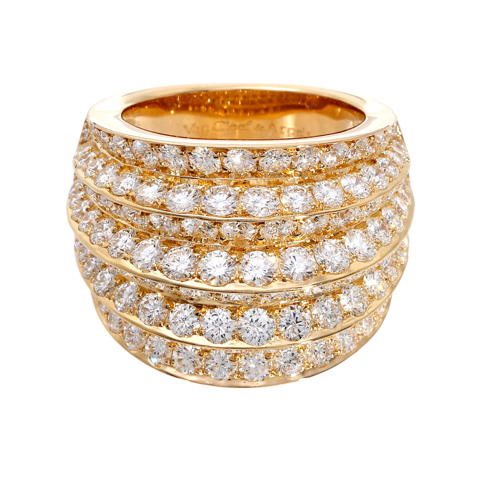 Van Cleef & Arpels K18 Yellow Gold Ring Diamond