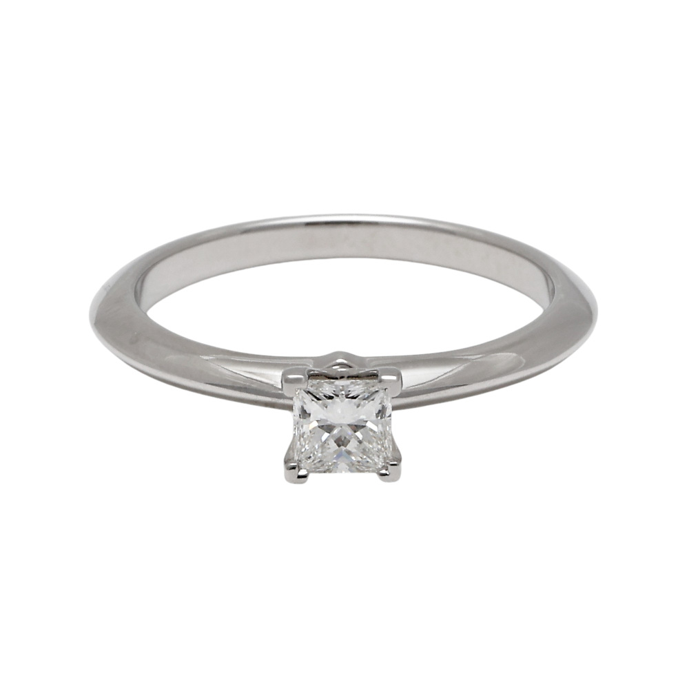 Tiffany & Co. Knife Edge Ring Platinum Diamond
