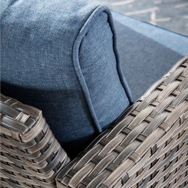 OVIOS Wicker Swivel Rocking Chair 3piece Set