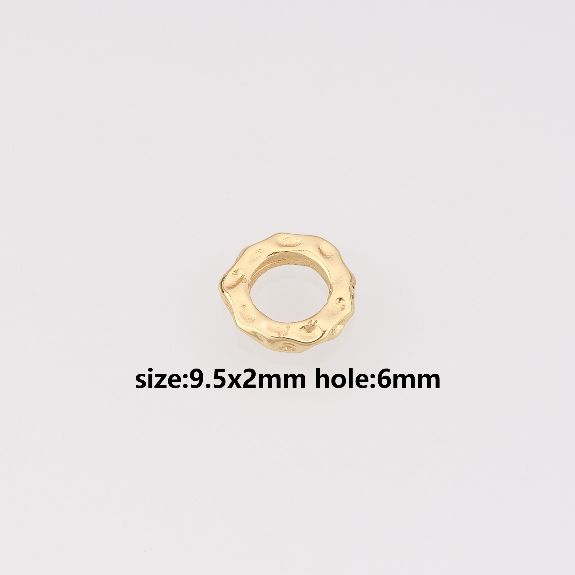 10Pcs 18K Gold Filled Round Flat Spacer Beads,Dainty Round Spacer Beads,DIY Jewelry Making Supply