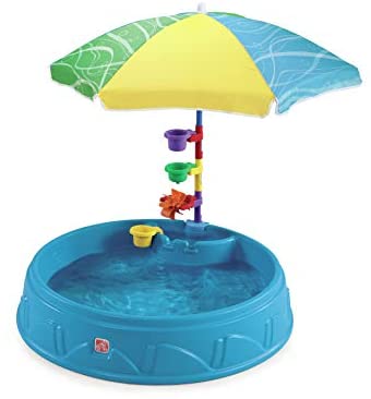 Step2 Play & Shade Pool for Toddlers | Plastic Kids Outdoor Pool, Multicolor