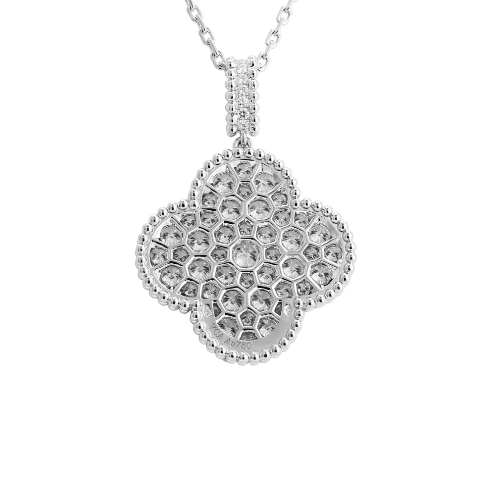 Van Cleef & Arpels Magic Alhambra Necklace 18K White Gold Diamond VCARO49000